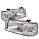 Ford F150 1992-1996 Clear Euro Headlights with LED