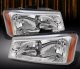 Chevy Silverado 2500 2003-2004 Clear Euro Headlights