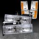 GMC Sierra 2500 1994-1998 Clear Euro Headlights and Corner Lights Set