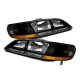 Honda Accord 1998-2002 Black Euro Headlights