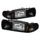 Chevy Impala 1991-1996 Black Euro Headlights with LED