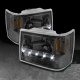 Jeep Grand Cherokee 1993-1996 Smoked Euro Headlights with LED
