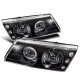 Nissan Sentra 1995-1999 Black Halo Euro Headlights with LED