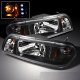 Ford Mustang 1987-1993 Black Euro Headlights with LED
