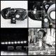 Toyota Tacoma 2001-2004 Clear Euro Headlights with Black Trim Corner Lights
