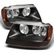 Jeep Grand Cherokee 1999-2004 Black Euro Headlights