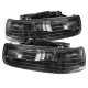 Chevy Suburban 2000-2006 Black Euro Headlights