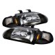 Honda Civic 1992-1995 Black Euro Headlights