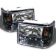 Jeep Grand Cherokee 1993-1996 Black Headlights Conversion with LED