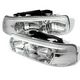 Chevy Silverado 1999-2002 Chrome Crystal Headlights