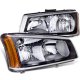 Chevy Silverado 2500 2003-2004 Black Euro Headlights