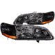 Honda Accord 1998-2002 Euro Headlights Black