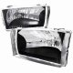 Ford F250 Super Duty 1999-2004 Black Euro Headlights