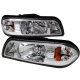 Ford Mustang 1987-1993 Clear Headlights One Piece