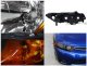 Honda Civic Coupe 2006-2011 Black Headlights