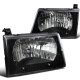 Ford Econoline Van 1992-2007 Black Headlights