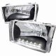 Ford Excursion 2000-2004 Black Euro Headlights LED