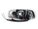 GMC Yukon Denali 2001-2006 Black Crystal Headlights with Halo and LED