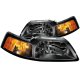 Ford Mustang 1999-2004 Crystal Headlights Black
