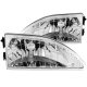 Ford Mustang 1994-1998 Crystal Headlights Chrome