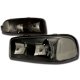 GMC Sierra 1999-2006 Black Smoked Euro Headlights