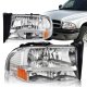 Dodge Durango 1998-2003 Chrome Headlights One Piece