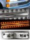 GMC Yukon 1994-1999 Clear LED Style Front Bumper Lights