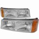 Chevy Silverado 2500 2003-2004 Clear Crystal Bumper Lights