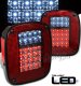Jeep Wrangler 1987-2006 Red and Smoked LED Tail Lights