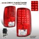 GMC Yukon Denali 2001-2006 Red and Clear LED Tail Lights