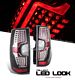 GMC Yukon 2007-2010 Black and Clear LED Look Tail Lights