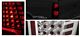 Chevy Suburban 2007-2010 Black and Clear LED Look Tail Lights