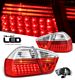 BMW E90 Sedan 3 Series 2005-2007 Red and Clear LED Tail Lights