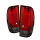 Ford F250 Super Duty 2008-2012 Red and Smoked LED Tail Lights