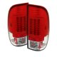 Ford F250 Super Duty 2008-2014 Red and Clear LED Tail Lights