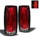 Chevy Silverado 1988-1998 Red and Clear LED Tail Lights