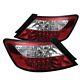Honda Civic Coupe 2006-2011 Red and Clear LED Tail Lights
