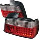 BMW E36 Sedan 3 Series 1992-1998 Red and Clear LED Tail Lights