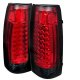 Chevy 2500 Pickup 1988-1998 Red and Smoked LED Tail Lights