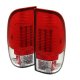 Ford F350 Super Duty 1999-2007 Red and Clear LED Tail Lights