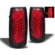 Chevy 1500 Pickup 1988-1998 Red and Smoked LED Tail Lights