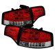 Audi A4 Sedan 2006-2008 Red and Clear LED Tail Lights