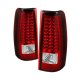 Chevy Silverado 1999-2002 Red and Clear LED Tail Lights