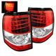 Ford Explorer 2002-2005 Red and Clear LED Tail Lights