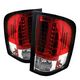 Chevy Silverado 2007-2013 Red and Clear LED Tail Lights