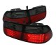 Honda Civic Coupe 1996-2000 Red and Smoked LED Tail Lights