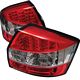 Audi A4 2002-2005 Red and Clear LED Tail Lights