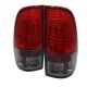 Ford F550 Super Duty 2008-2014 Red and Smoked LED Tail Lights