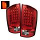 Dodge Ram 2007-2008 Red and Clear LED Tail Lights