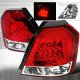 Chevy Aveo Hatchback 2004-2008 Red and Clear LED Tail Lights